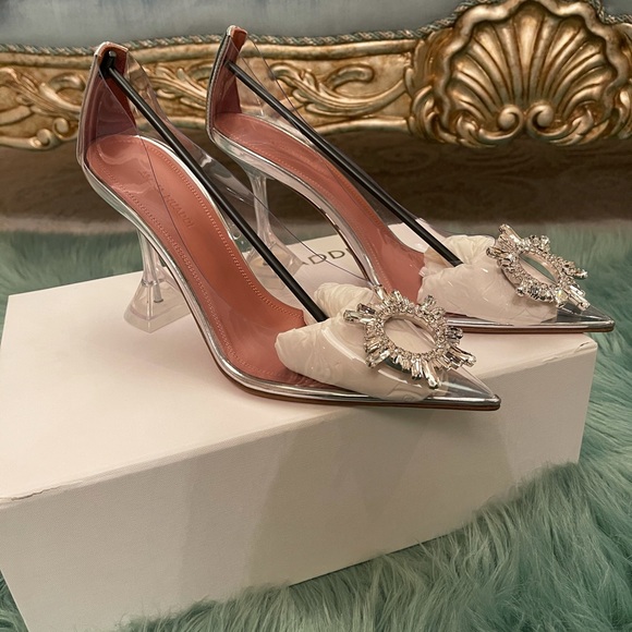 Amina Muaddi Begum clear PVC pump - Picture 3 of 7